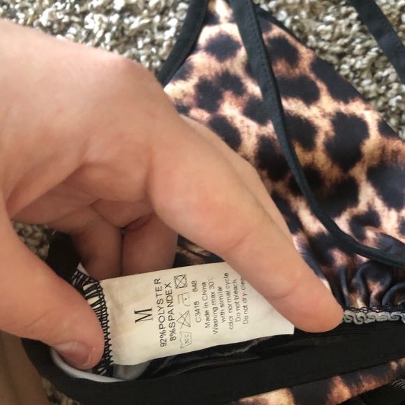 Cheetah Print Swim Top - Picture 3 of 3